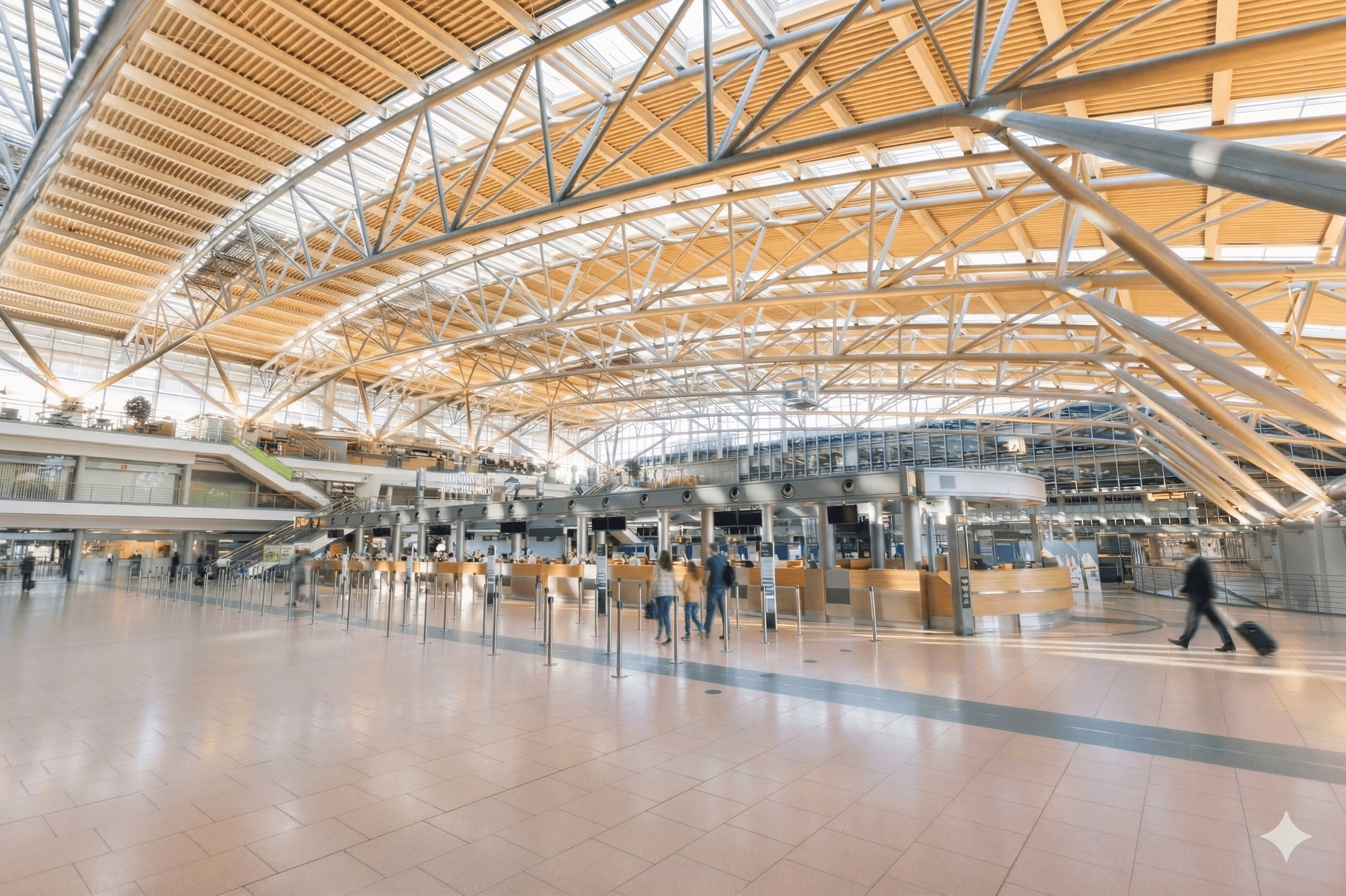 Hamburg Airport als Landingpage-Hero für technische Infrastruktur
